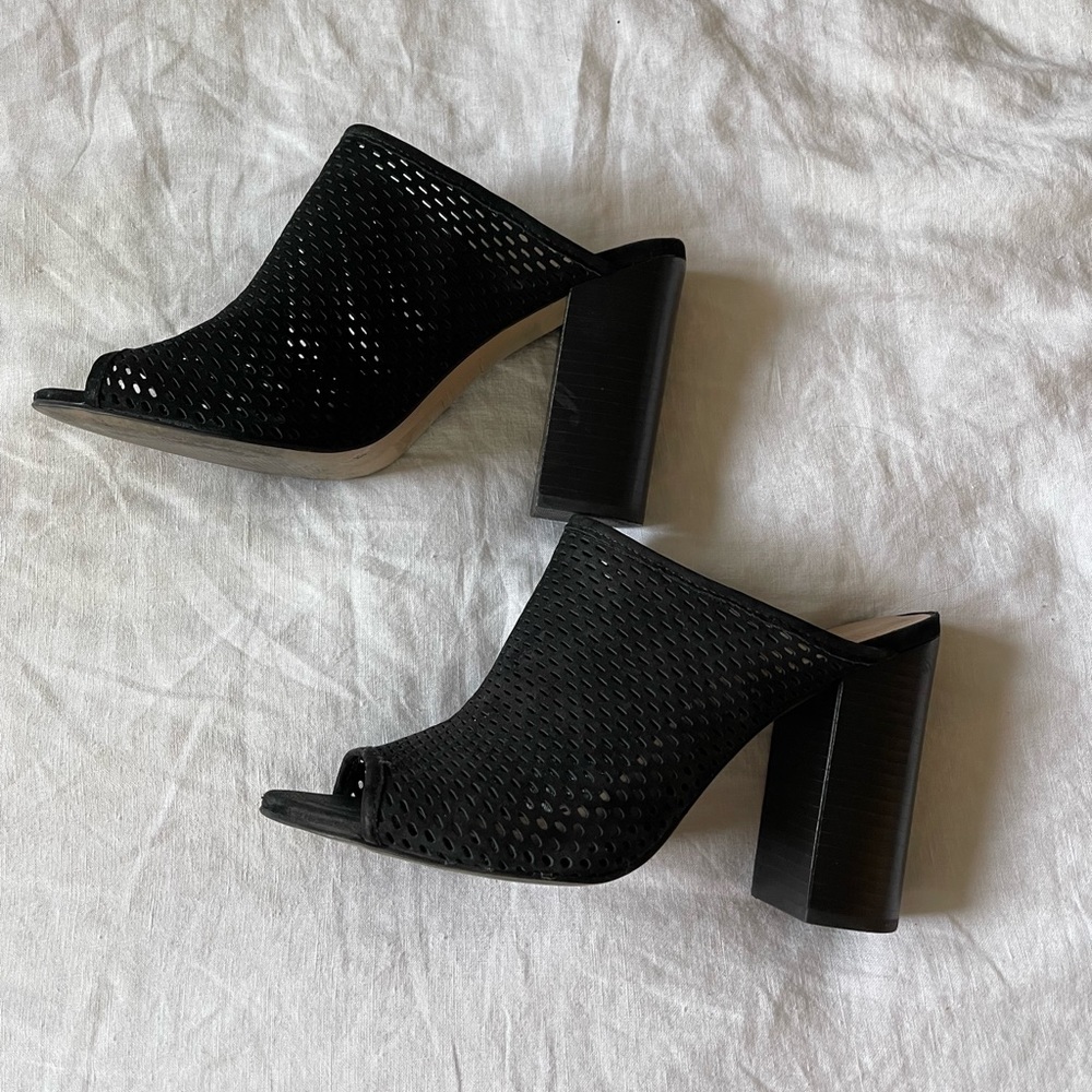 ALDO genuine suede leather mules